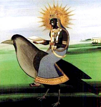 Dhumavati on a raven, symbol of Pralaya blog about Yoga, Tantra, Kashmir Shaivism, Advaita Vedanta and Hindu spirituality
