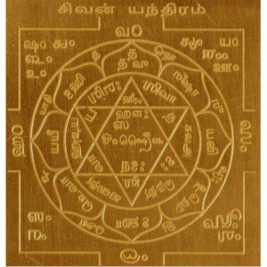 Shiva yantra golden plaque blog about Yoga, Tantra, Kashmir Shaivism, Advaita Vedanta and Hindu spirituality